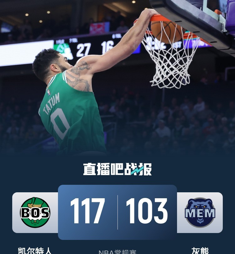 凯尔特人队击败灰熊保持不败 凯尔特人队击败灰熊保持不败
